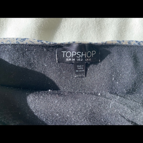 Topshop Glitter Snakeskin Tube Top - Picture 2 of 2